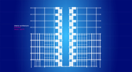 architecture abstract, 3d illustration, vector