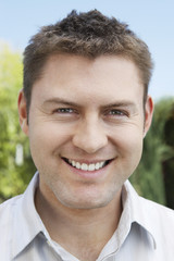 Fototapeta premium Close up of a handsome middle aged man smiling