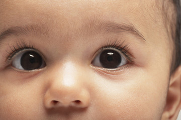 Naklejka premium Closeup portrait of baby boy's face
