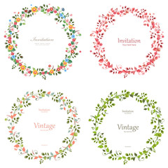 romantic floral collection of wreaths for your design. - 129862140