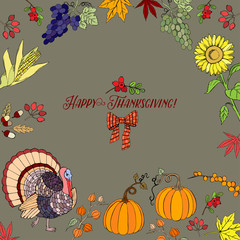 Obraz na płótnie Canvas Thanksgiving Day Decorations