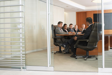 Group of multiethnic business people in office meeting