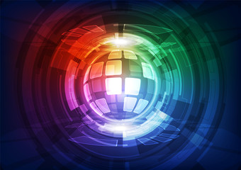 vector digital global technology concept, abstract background