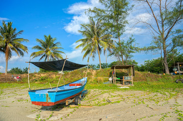 Fishermen boats at the beach