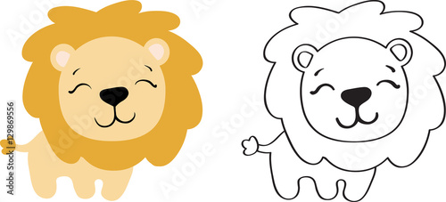 Free Free 146 Baby Lion Outline Svg SVG PNG EPS DXF File