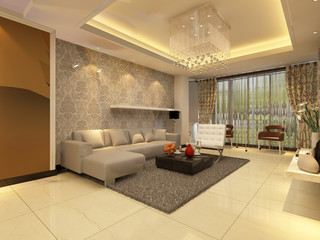 3d rendering of home interior.