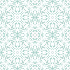 Fototapeta premium Damask seamless classic pattern. Vintage Baroque delicate background. Classic ornament for wallpapers, textile, fabric. Exquisite floral baroque template.