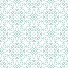 Foto op Aluminium Damask seamless classic pattern. Vintage Baroque delicate background. Classic ornament for wallpapers, textile, fabric. Exquisite floral baroque template. © Elizaveta