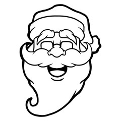Santa Vector Line Art