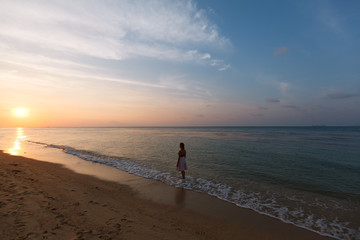 sunset on the beach Gulf of Thailand