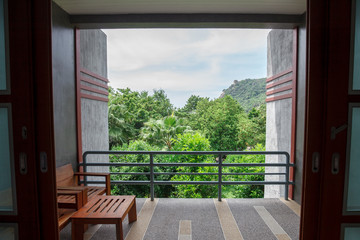 window view tropical vacation