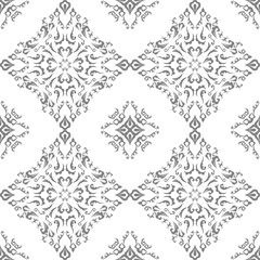 Damask seamless classic pattern. Vintage Baroque delicate background. Classic ornament for wallpapers, textile, fabric. Exquisite floral baroque template.