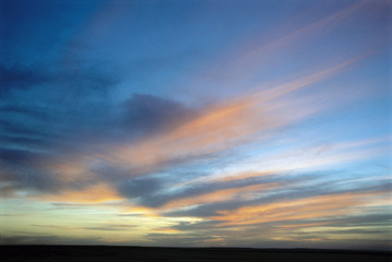 Cloudy sky at sunset