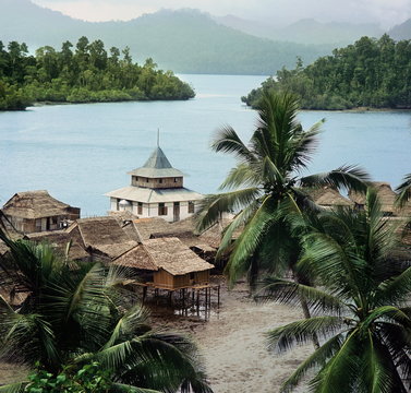 Village near Batjan, Moluccas, Indonesia