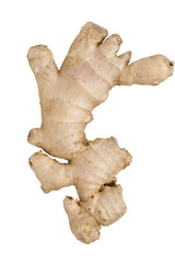 Ginger root isolated on white background.