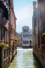 Obraz na płótnie Canvas narrow canal in Venice city
