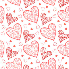 Seamless valentine pattern. Vector illustration