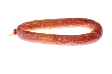 food sausage meat on a white background