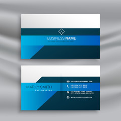 clean elegant business card template in blue theme