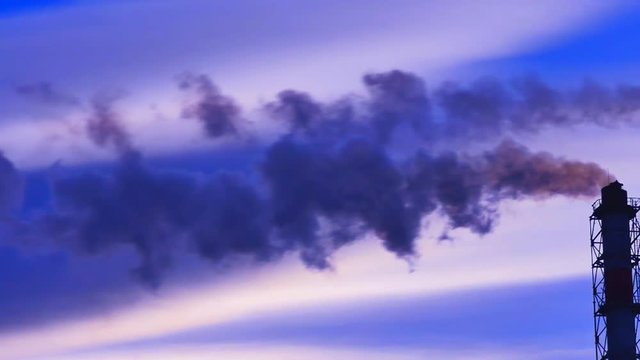 industrial landscape, with Smoking chimneys