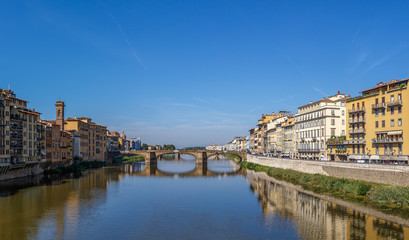 Fototapeta na wymiar Ponte Santa Trinita over the Arno River in Florence