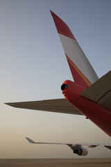 Rear part of stationary airplane © MDBPIXS