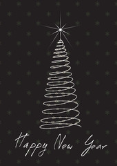 Magic Christmas Tree Vector background