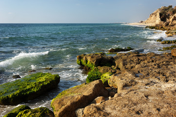 Mediterranean coast in southern Israel near the city of Ashkelon