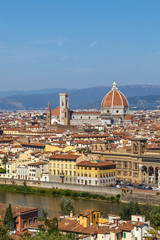Fototapeta na wymiar View of Florence's historic center