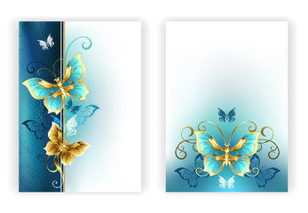 Design for brochure with luxury butterflies