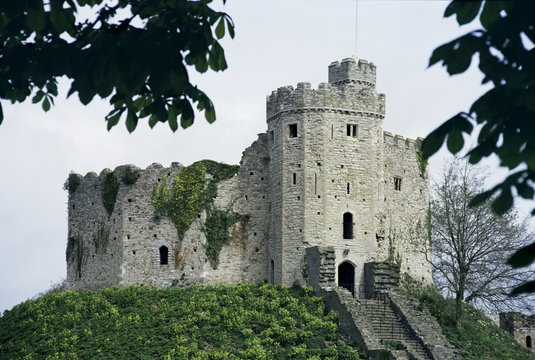 Norman keep, Cardiff Castle, Cardiff, Glamorgan, Wales