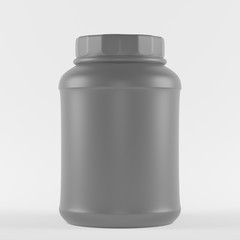 blank protein jar, 3D rendering