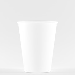 mockup cardboard coffee cup, 3D rendering