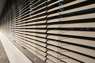 detail view of closed window blinds