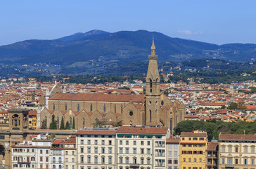 Fototapeta na wymiar View of Florence's historic center