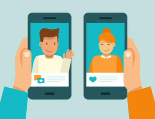 Online dating app concept