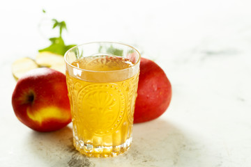 Glass of apple juice
