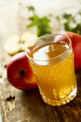 Glass of apple juice