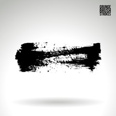 Fototapeta premium Brush stroke and texture. Vector design. Underline and border.