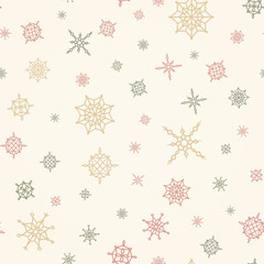 Christmas and winter background with snowflakes