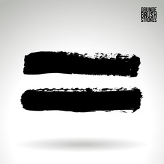 Brush stroke and texture. Vector design. Underline and border.