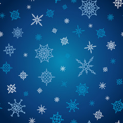 Christmas and winter background with snowflakes