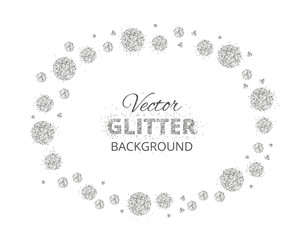 Shiny background with silver glitter dots decoration