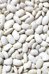 Background of raw beans close up shot