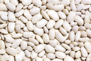 Background of raw beans close up shot