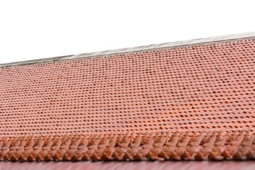 The roof tiles texture on nature background.