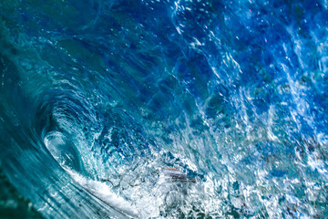 Ocean wave inside view