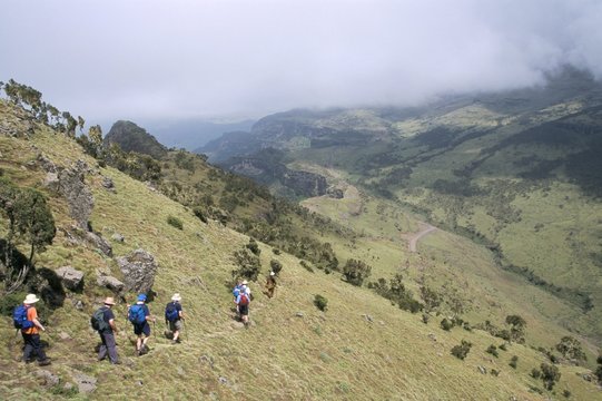 Trekking to Chenek, Simien Mountains National Park, Ethiopia