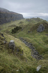 Stunning landscape image of abandoned quarry taken over by natur