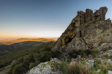 El Risco.
Sunrise from a mountain next to Sierra de Fuentes. Spain.